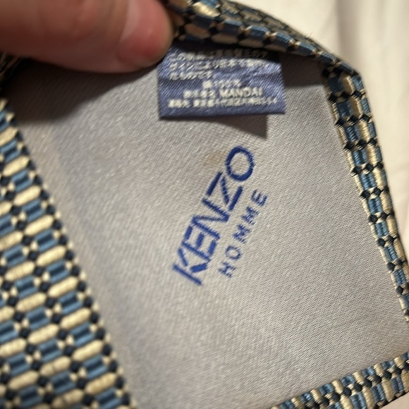 Kenzo Homme blue silver tie - Picture 4 of 8
